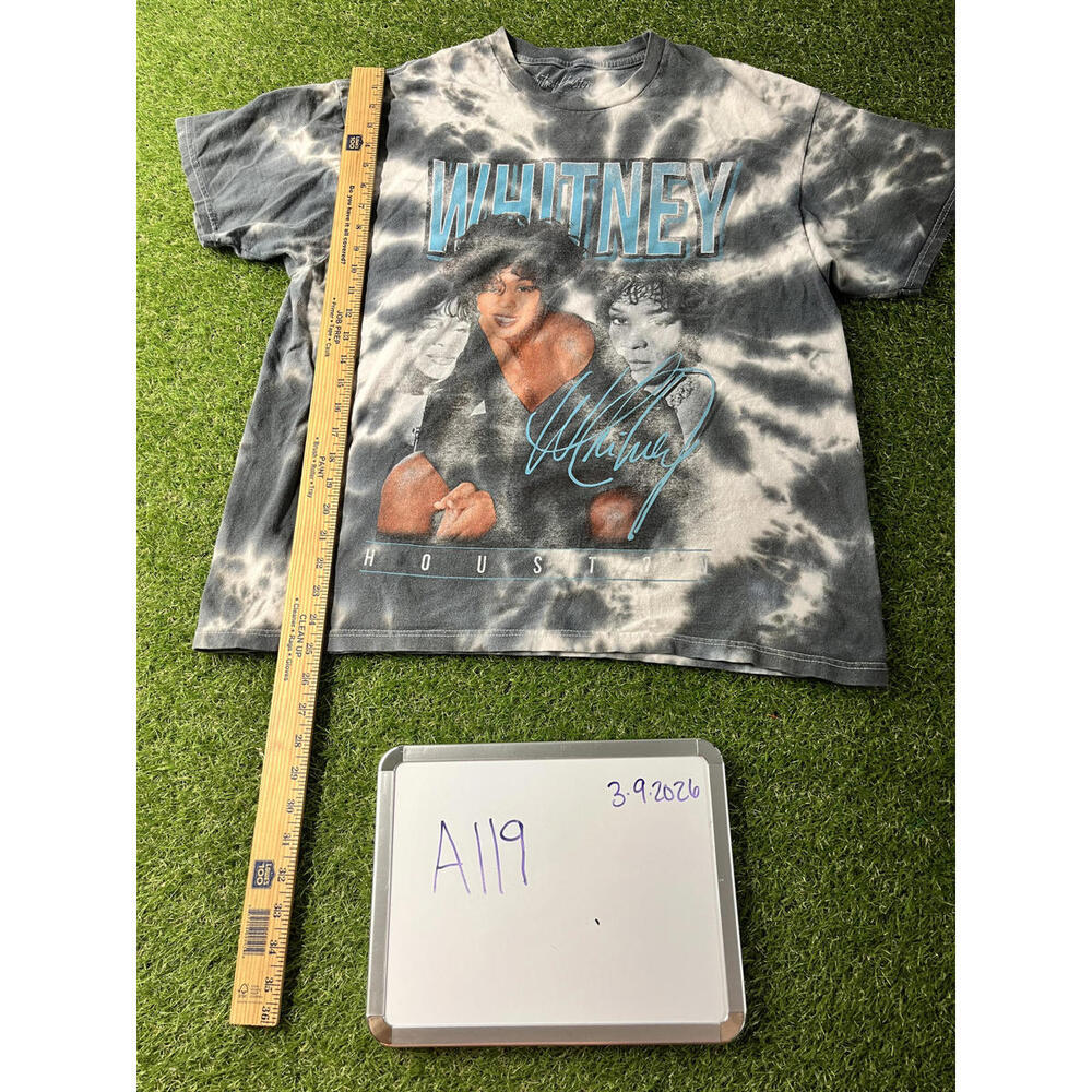 Whitney‎ Houston Tie-Dye Graphic T-Shirt M/M Medium Faded
